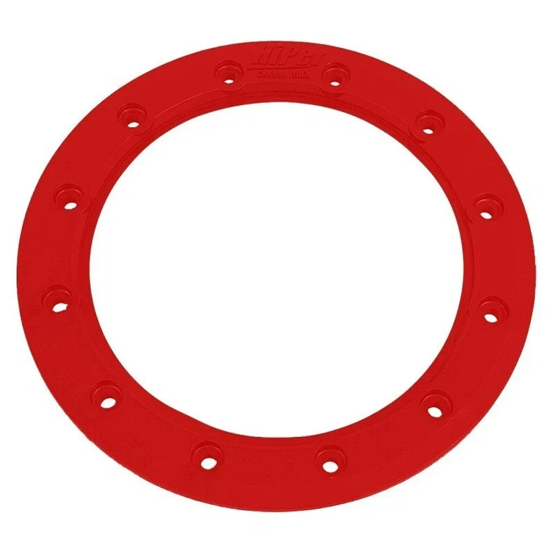 2X Beadlock Rings for Hiper Wheels CF1 Tech 3 Rim 10 Inch Red