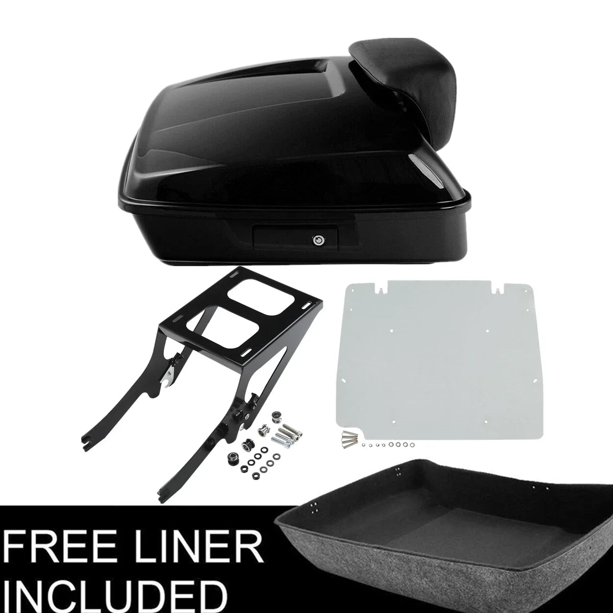 Chopped Trunk Base Plate Mount Rack for Harley Heritage Classic FLHC (2018–2023)