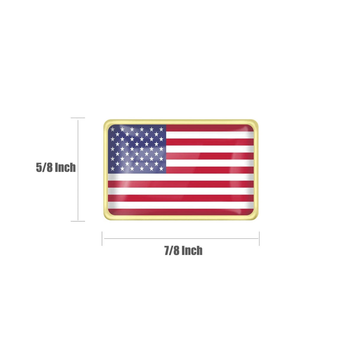 50 Pcs American Flag Lapel Pins for USA Patriot (Bulk Metal)