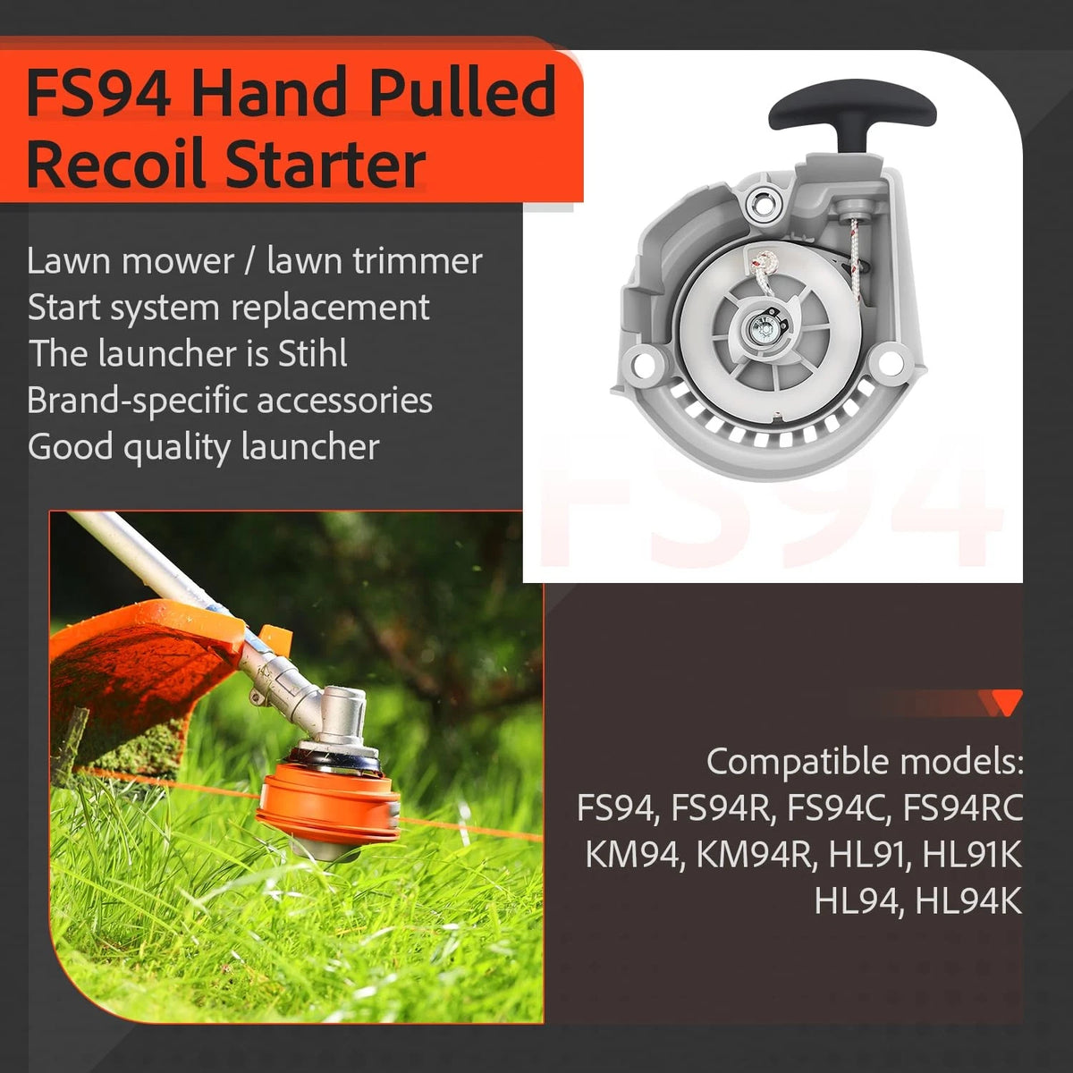 Recoil Starter Assembly for Stihl FS94