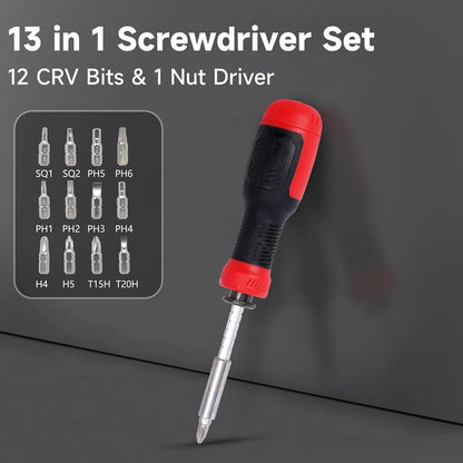 13-in-1 Multi-bit Screwdriver Set Tool for Automotive Repairs