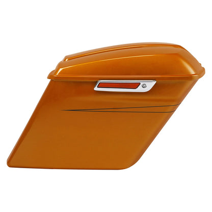 5" Stretched Saddlebags for Harley Touring Road Glide (2014–2023) Amber Whiskey
