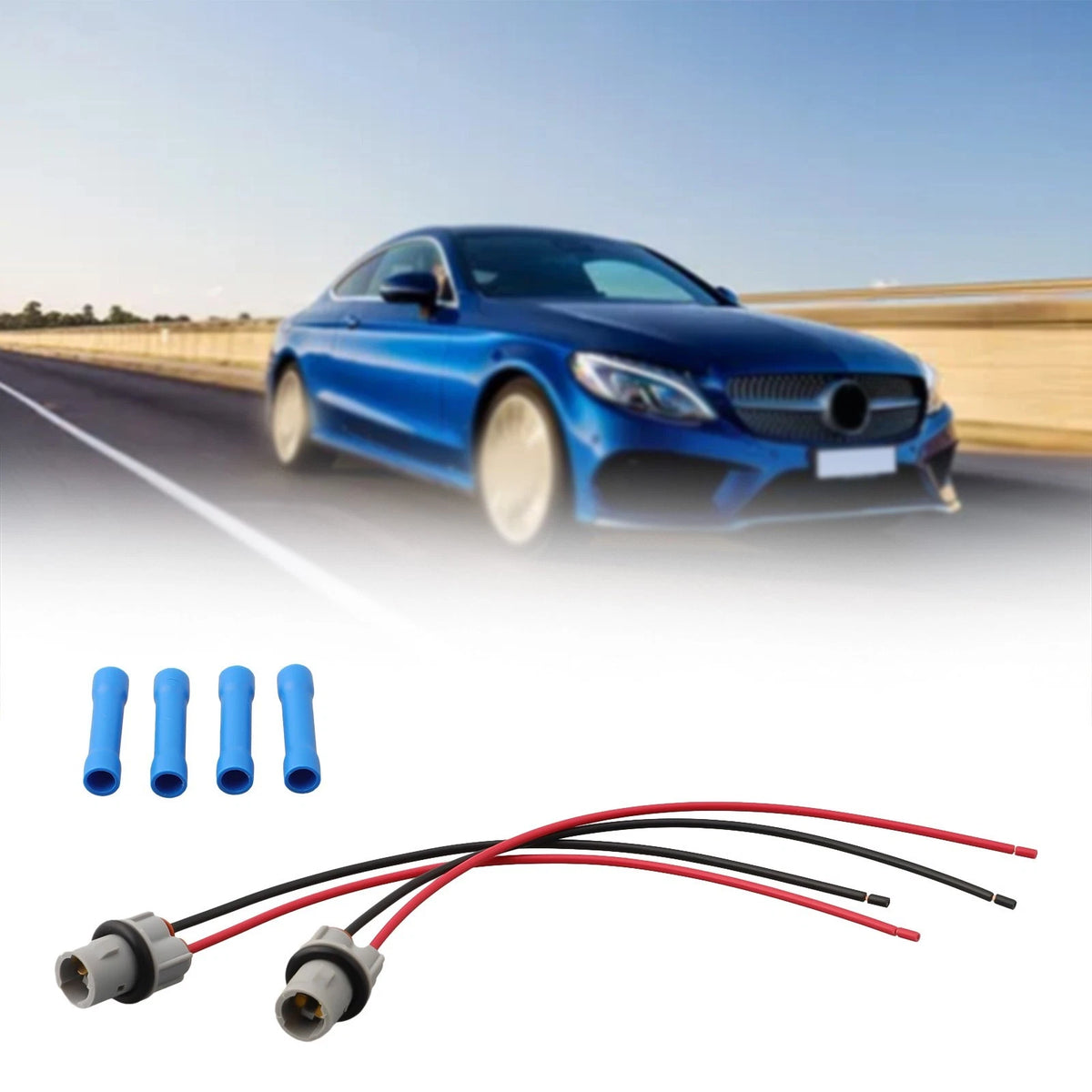 2X Side-Marker Lamp Light Socket Wire Harness for Mercedes