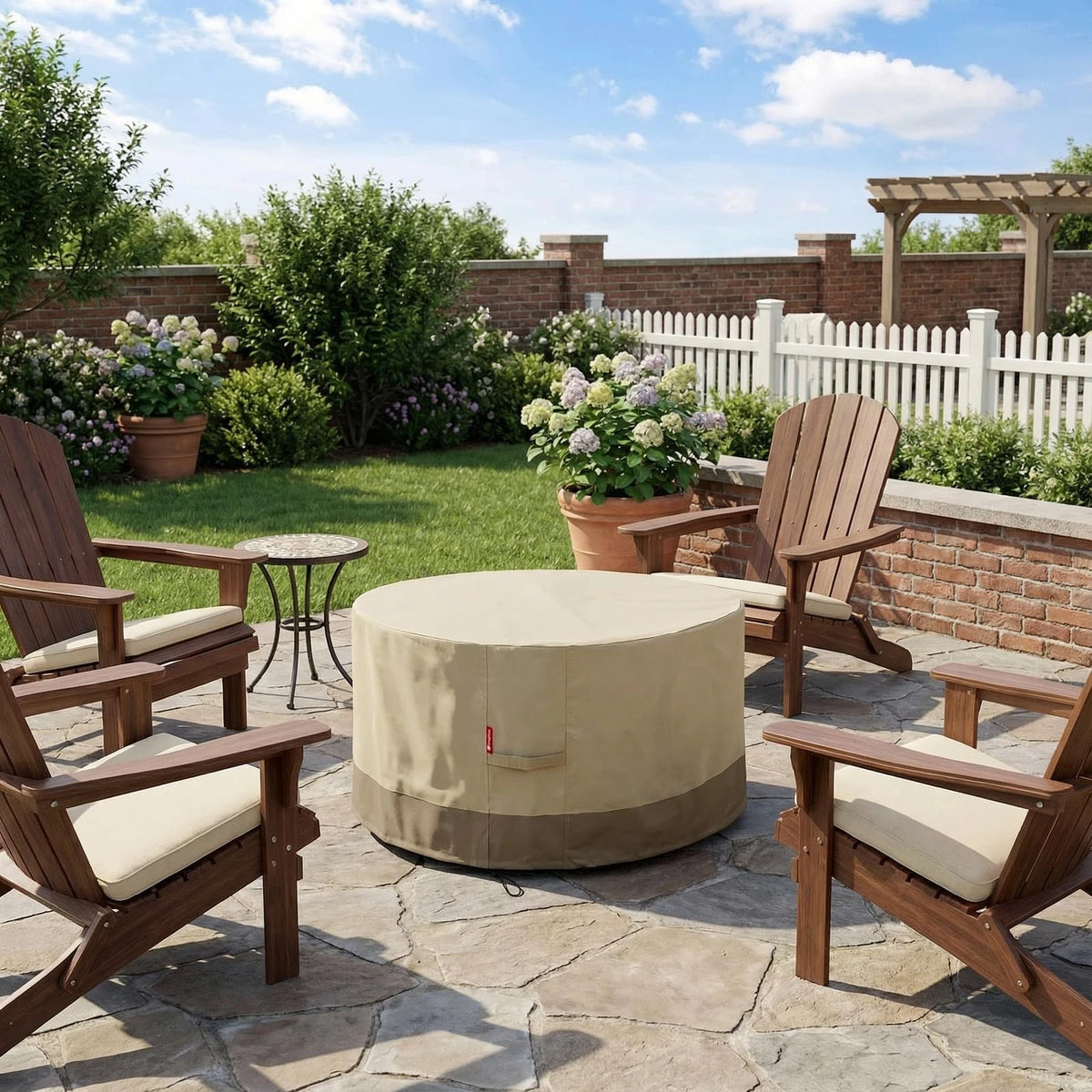 Round Gas Fire Pit/Table Cover for 36" Diameter Fire Pits (Heavy Duty)