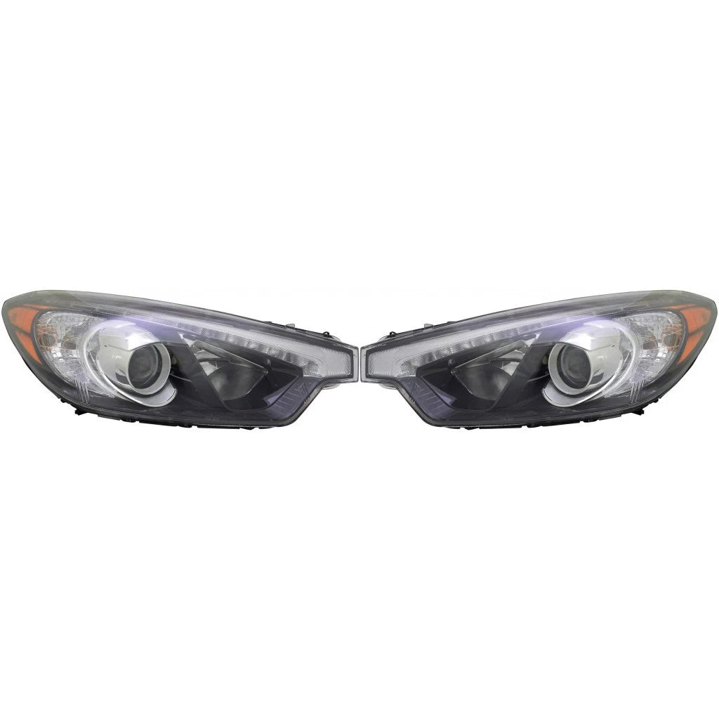 Headlight Assembly Pair for Kia Forte EX (2015–2016) PLX-M0-20-9460-80-CL360A55, KI2502194, KI2503194