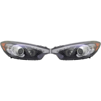 Headlight Assembly Pair for Kia Forte EX (2015–2016) PLX-M0-20-9460-80-CL360A55, KI2502194, KI2503194