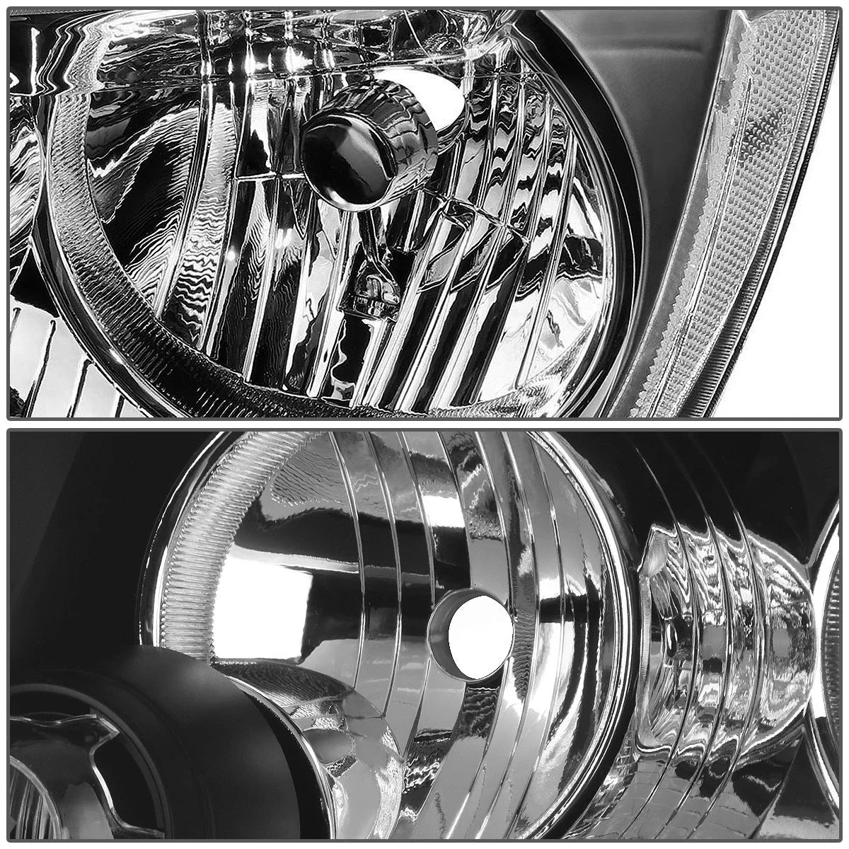 Pair of Black Housing Clear Side Headlights for Jeep Grand Cherokee WK2 (2011–2013)