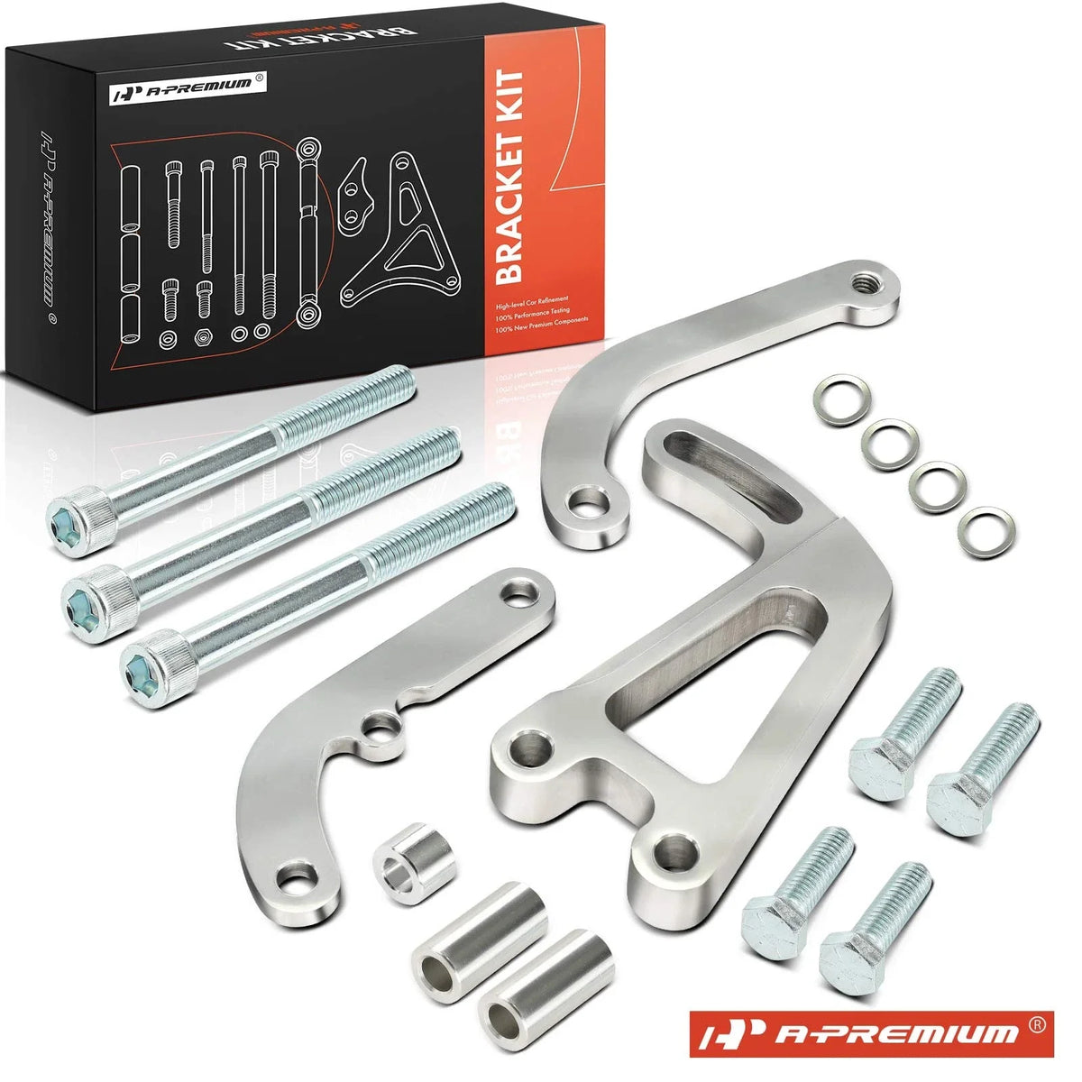 15x Aluminum Power Steering Pump Bracket Kit for Chevy SBC 350 (1969–1995)