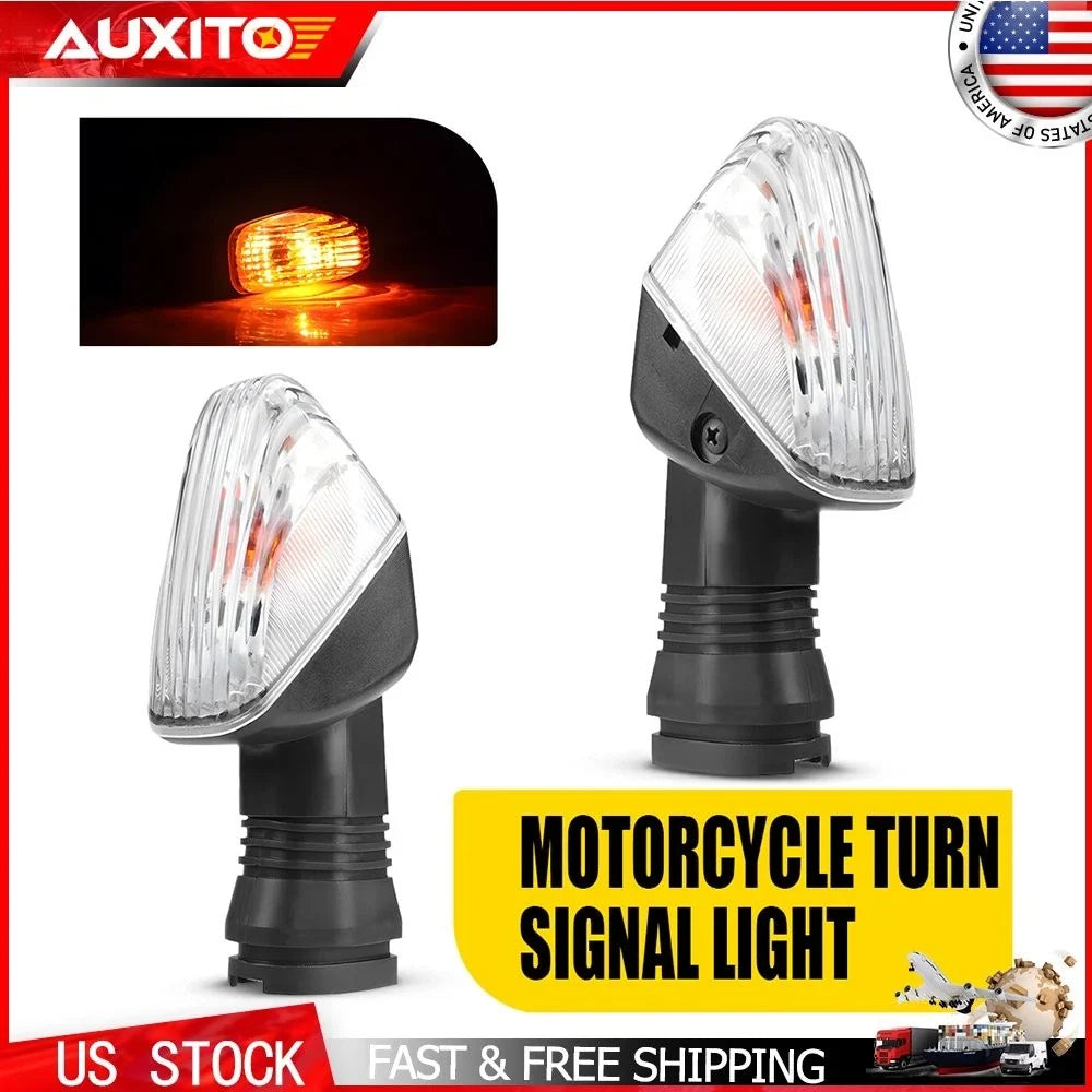 Clear Front Rear Turn Signal Indicator Lamp for Kawasaki KLR 650 (2008–2017)