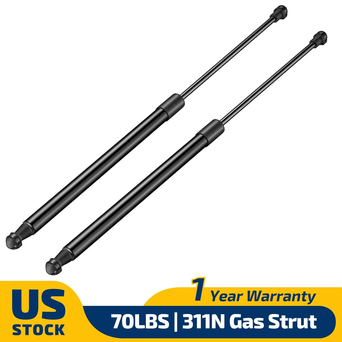 Set of 2 Gas Struts for Pickup Cap Canopy Toolbox Lid (20in, 311N)