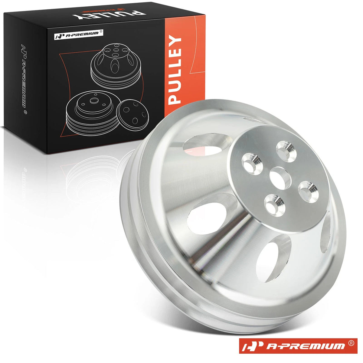 A-Premium 2X Aluminum Water Pump Pulley for SBC Chevy V8 (1955–1968) 8852