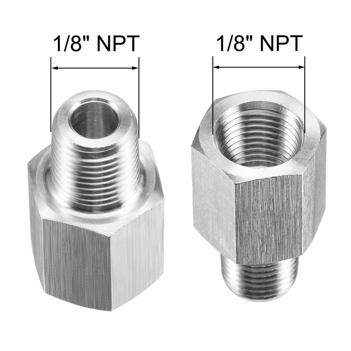 1/8" NPT Male to 1/8" NPT Female Pipe Fitting Reducer Adapter