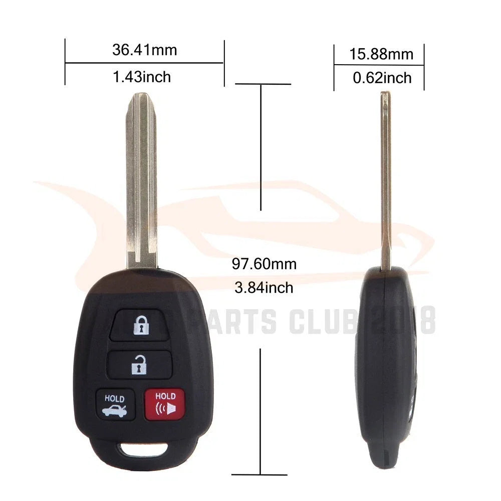 2X Keyless Entry Remote Fob for Toyota Camry Corolla (2015–2019)