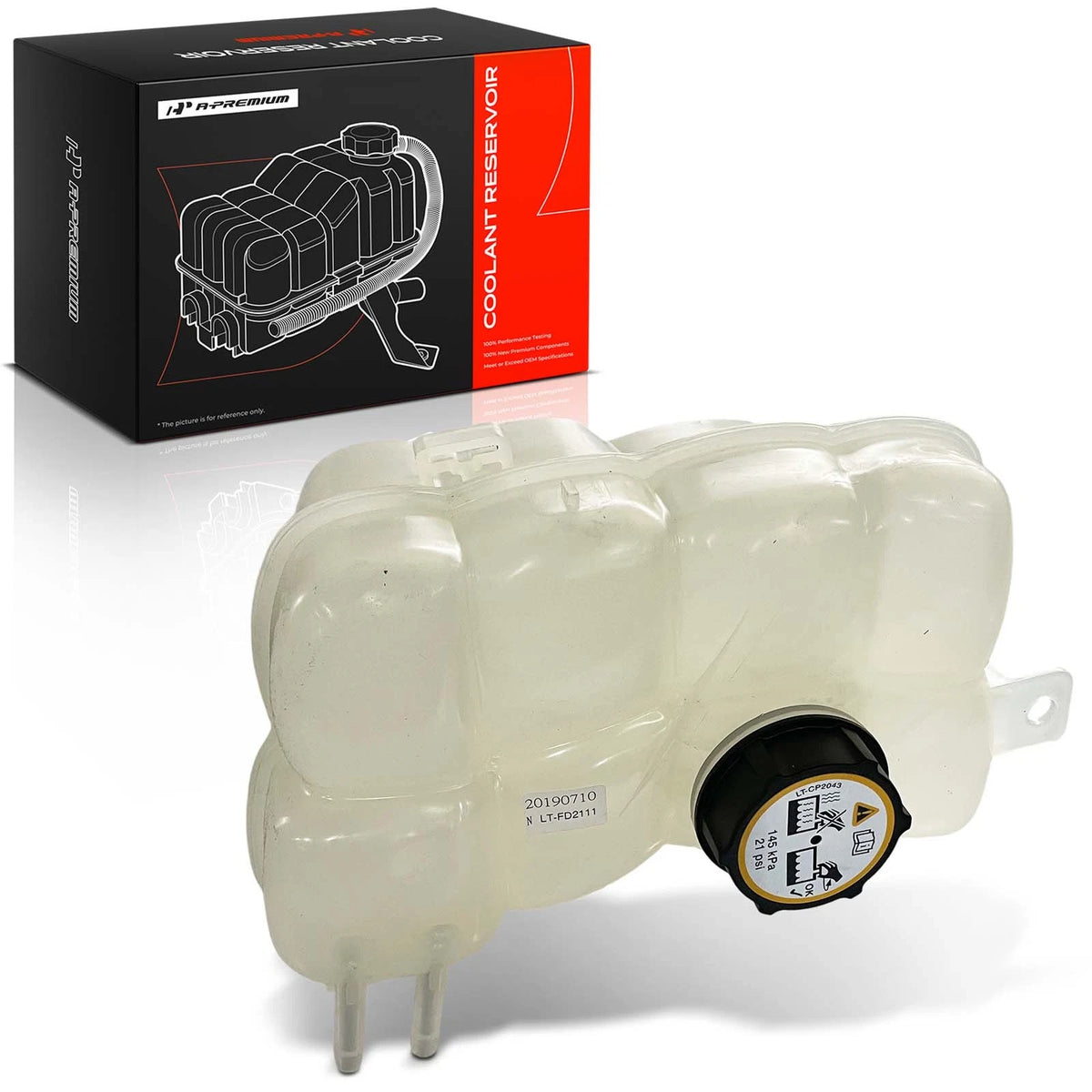 Engine Coolant Reservoir Tank w/ Cap for Ford Fusion (2017–2019) HS7Z8A080APFM, FO3014166