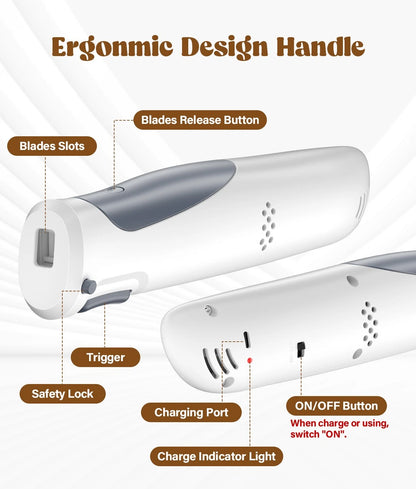 Cordless Electric Carving Knife with Stainless Steel Blades