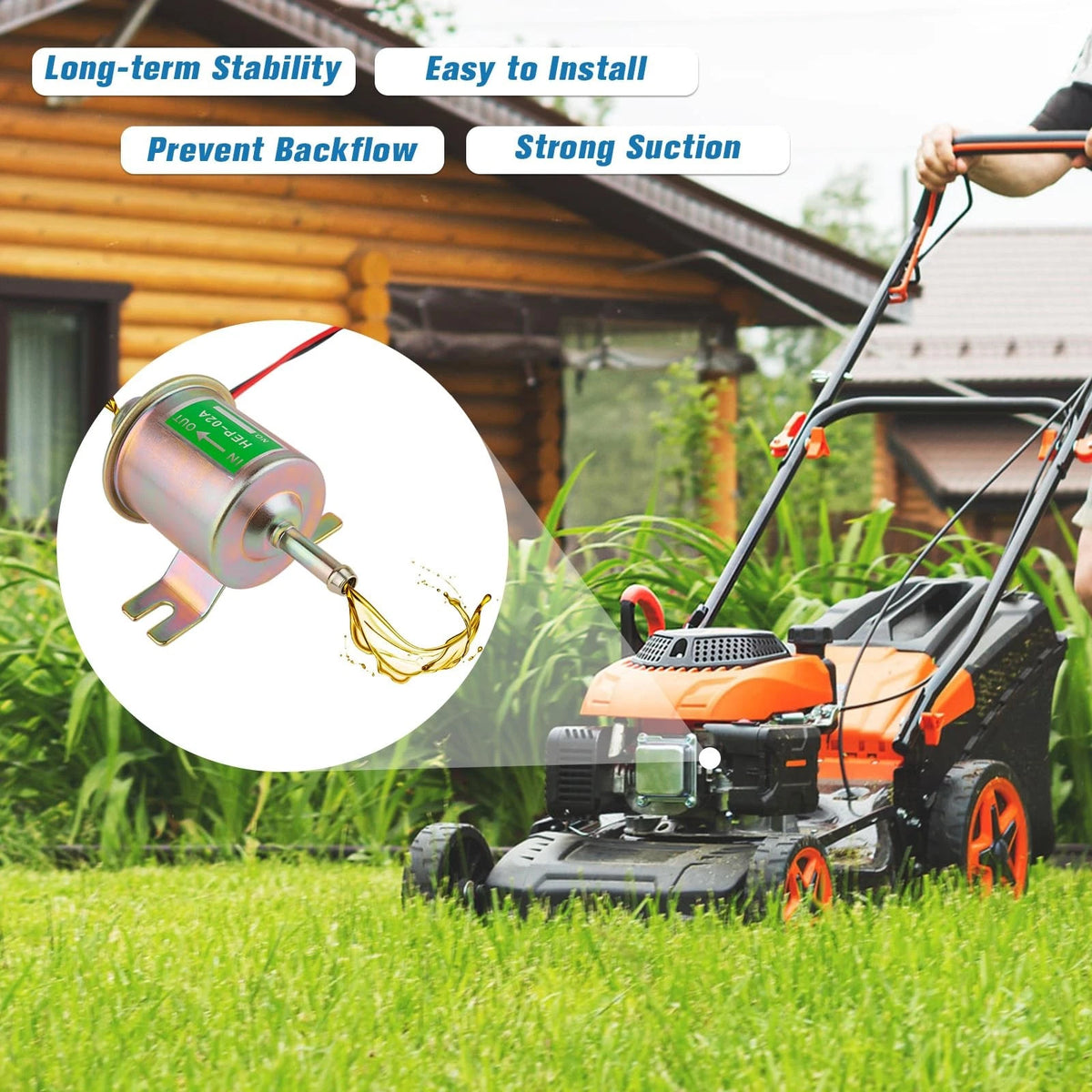 Universal Electric Fuel Pump for Inline Applications (12V, Low Pressure)