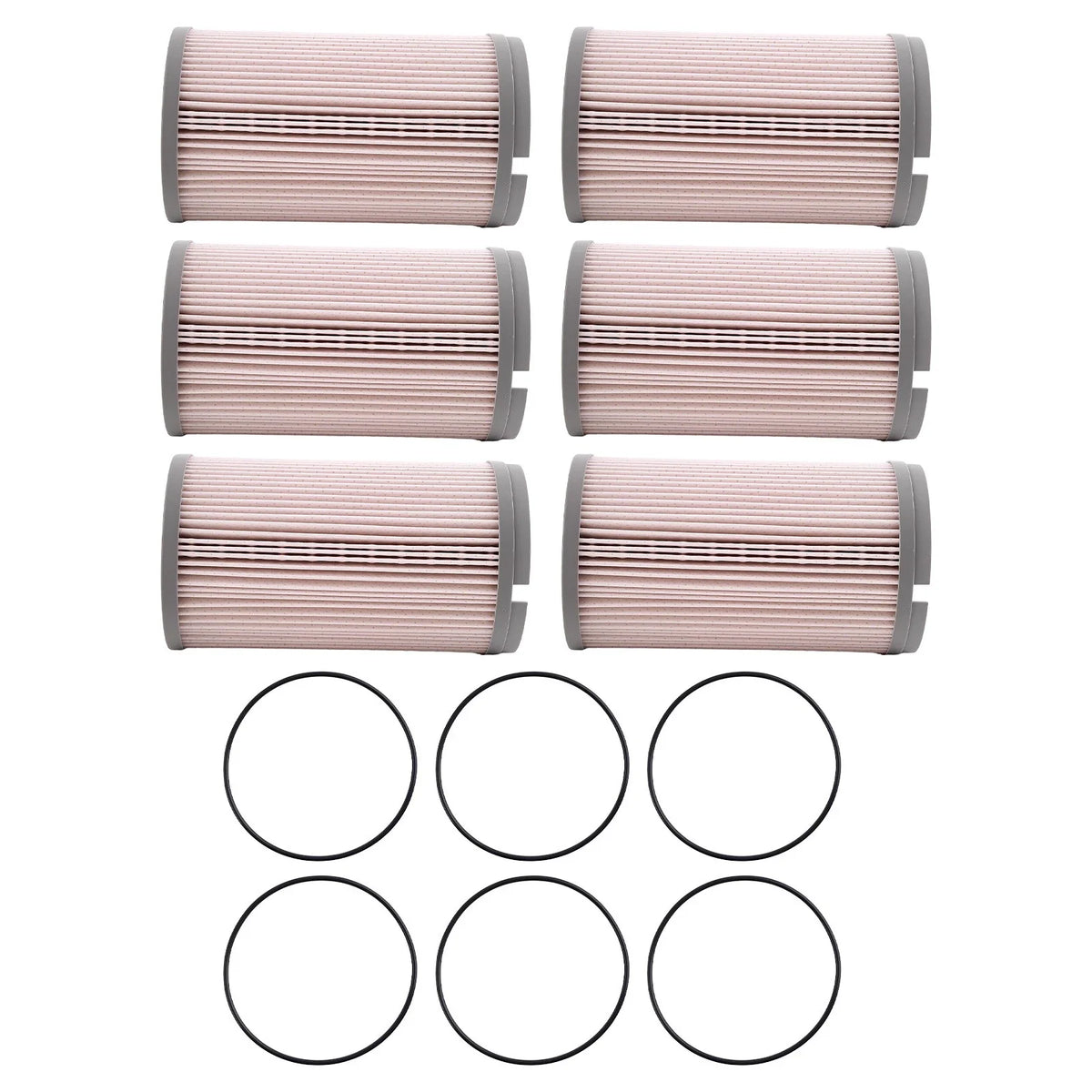 6Pack Fuel Filter Set for Peterbilt 320 365 367 Kenworth T880 (2015–2023) K37-1029 600500