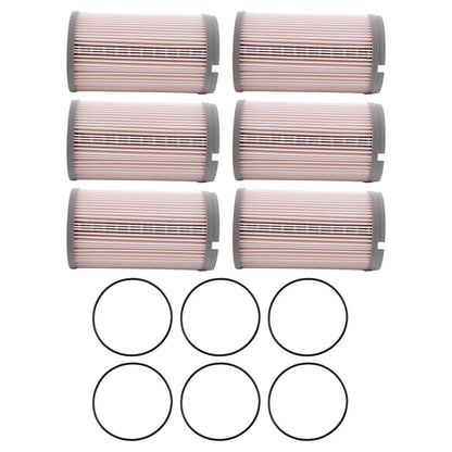 6Pack Fuel Filter Set for Peterbilt 320 365 367 Kenworth T880 (2015–2023) K37-1029 600500