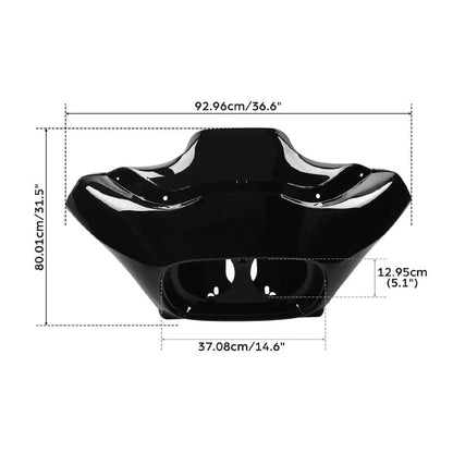 Vivid Black Injection ABS Inner & Outer Fairing for Harley FLTR Road Glide (1998–2013)