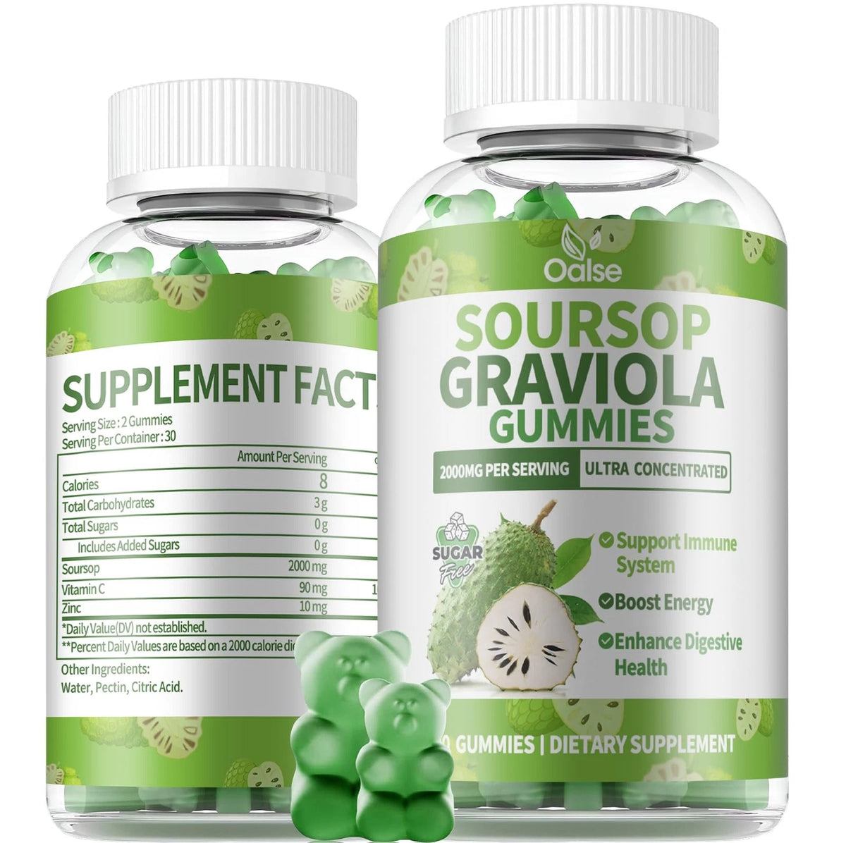 Soursop Graviola Gummies for Health Supplement (60 Count)