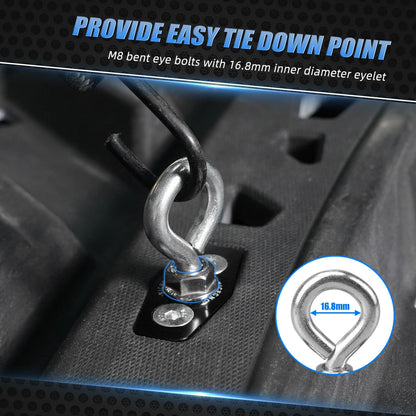 4X Cargo Anchor Hooks Tie Down Anchors for Can-Am Maverick X3 (2017–2021)