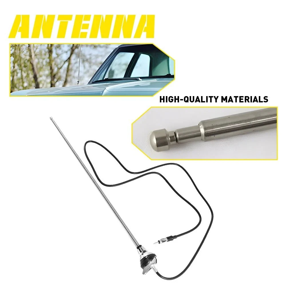 3 Section Retractable AM/FM Car Radio Antenna for Ford (1950–1996)