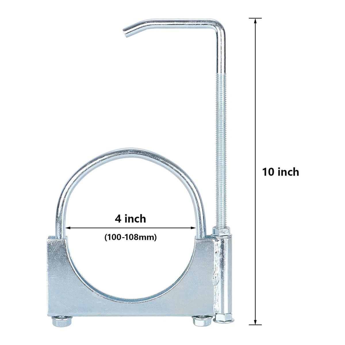 2X 4" Universal Exhaust Clamp with Hanger for Heavy-Duty Applications
