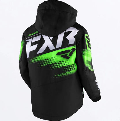 FXR Youth Snowmobile Jacket Lime Green for Kids (10-16)
