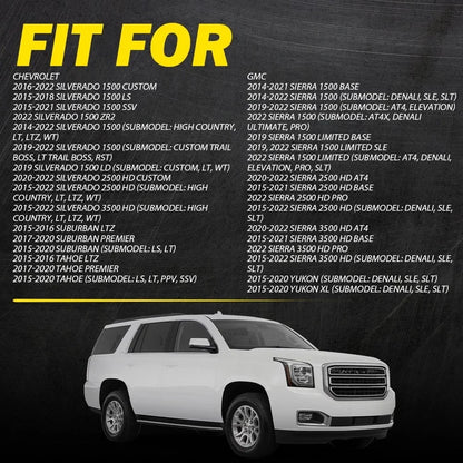 Chrome Outside Exterior Door Handle for Silverado Sierra (2014–2022)
