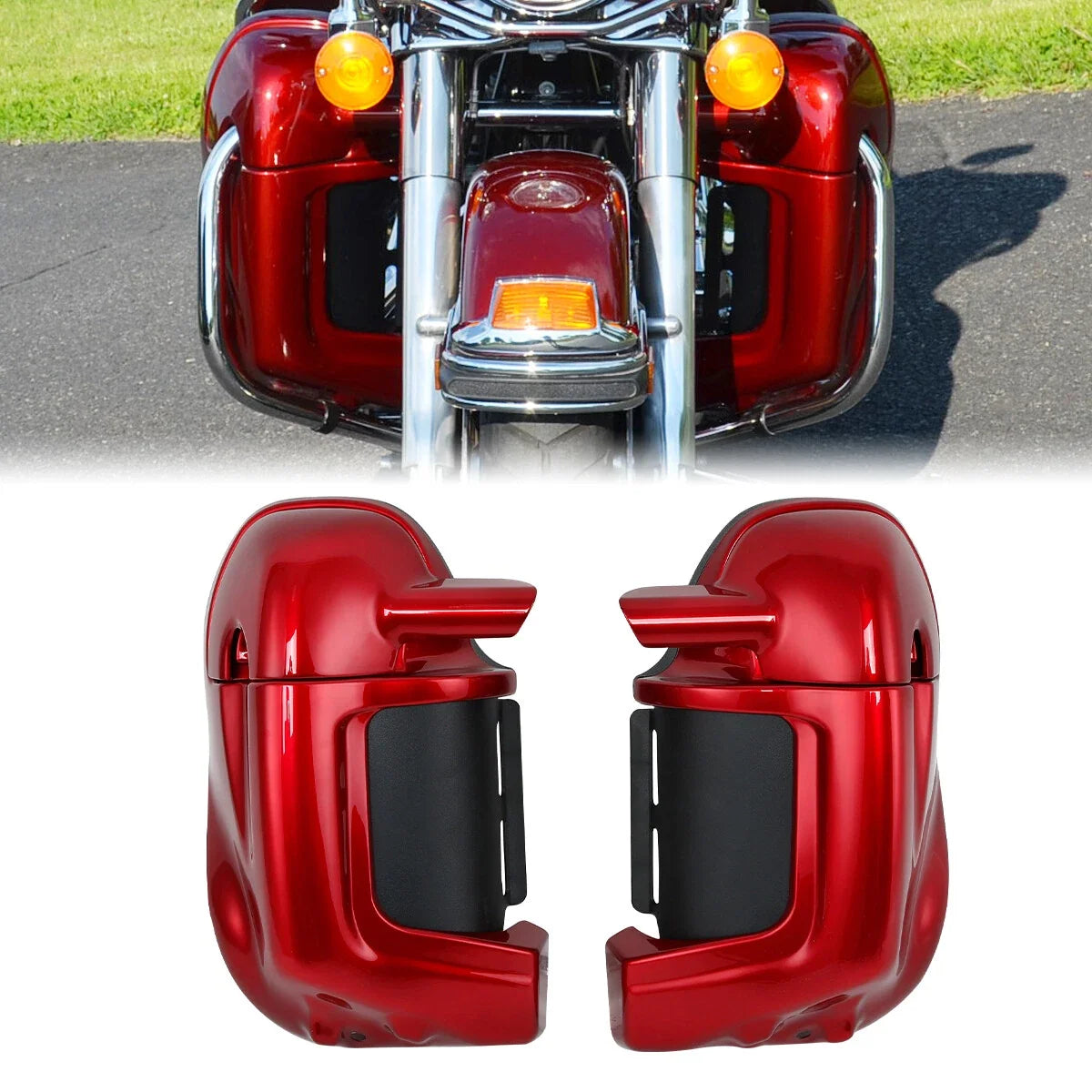 Lower Vented Fairing Glove Box for Harley Touring Road King Glide (1983–2013)
