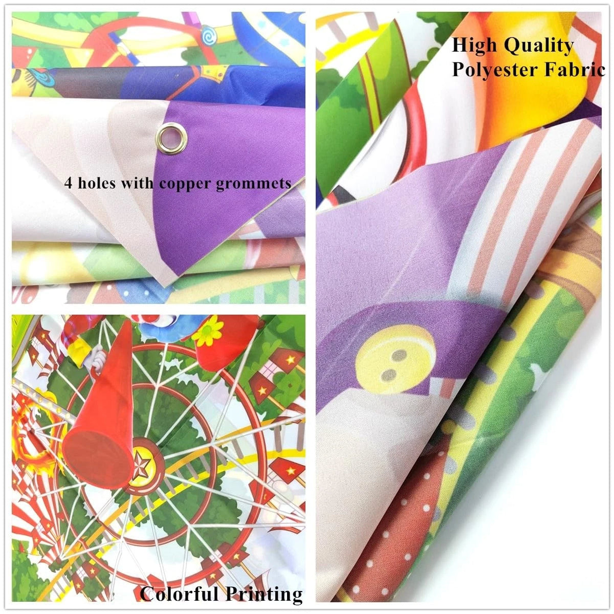 Large Circus Carnival Backdrop for Event Decoration (70.8" x 43.3")