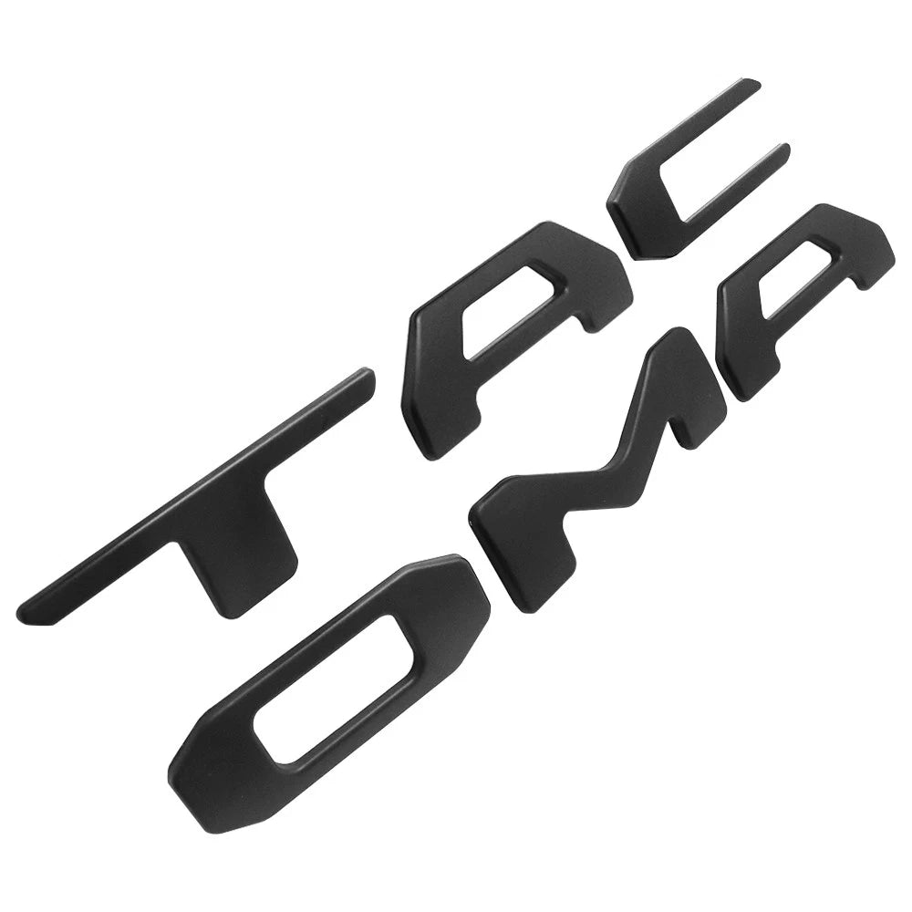 Tailgate Emblems for Tacoma (2024–2026) Matte Black 3D Badge