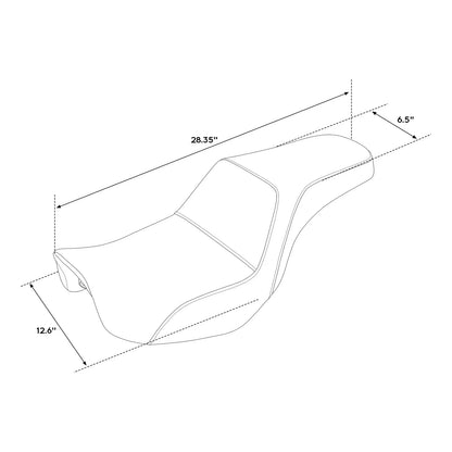 Passenger Seat for Harley Dyna Fat Bob Super Glide Low Rider (2006–2017)