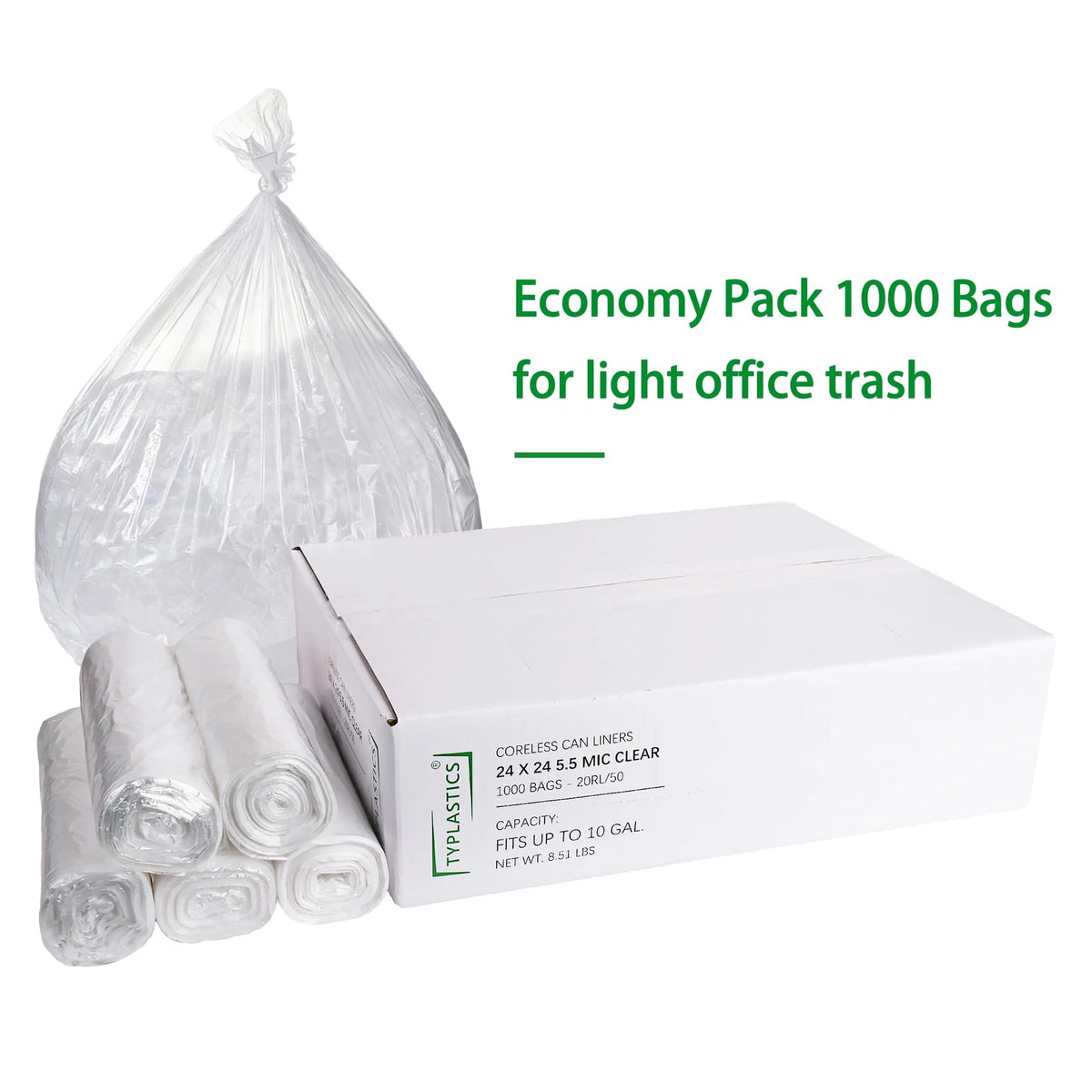 Trash Can Liners for Various Applications (Pack of 20)