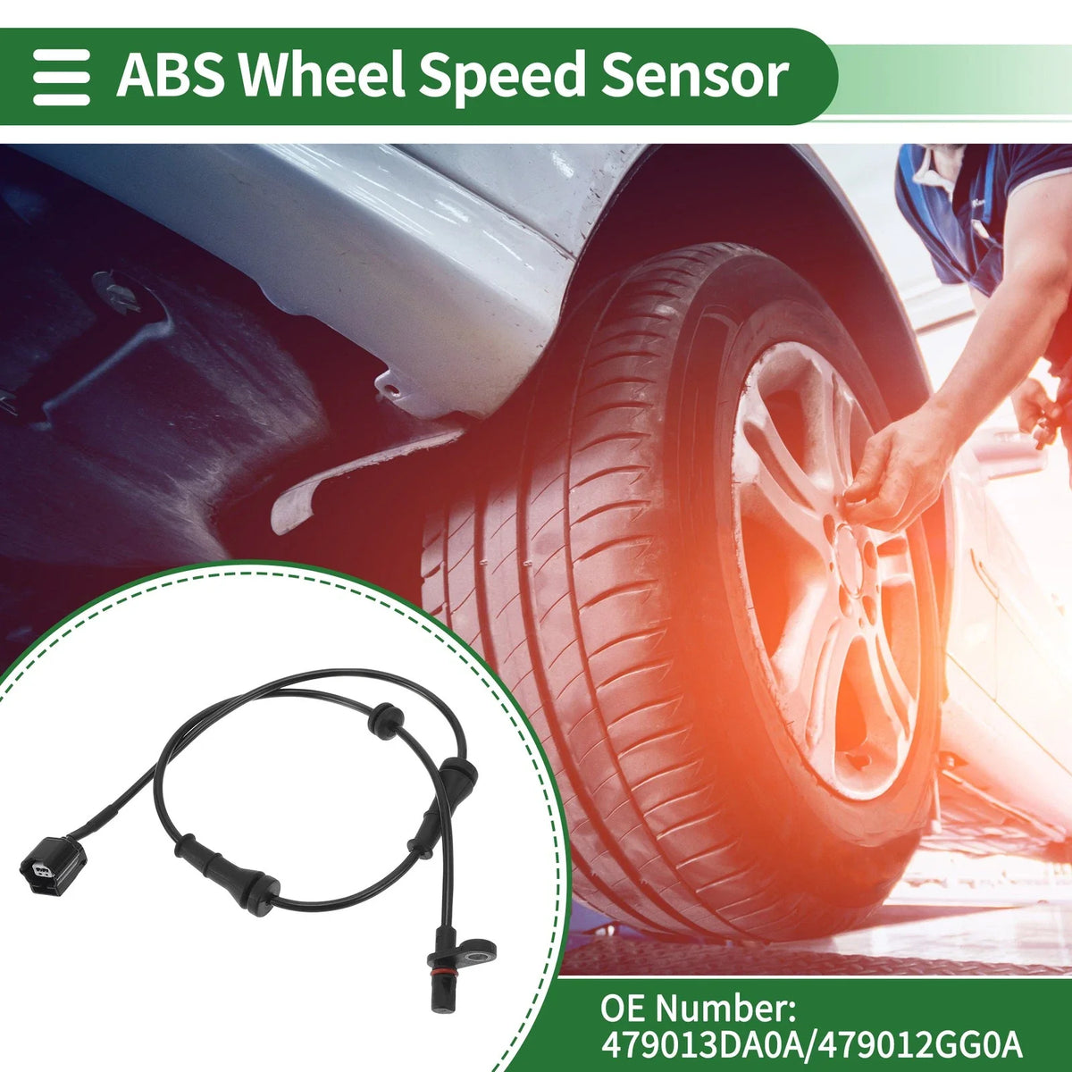 ABS Wheel Speed Sensor No. 479013DA0A for Nissan Sentra (2013–2019) Left Rear
