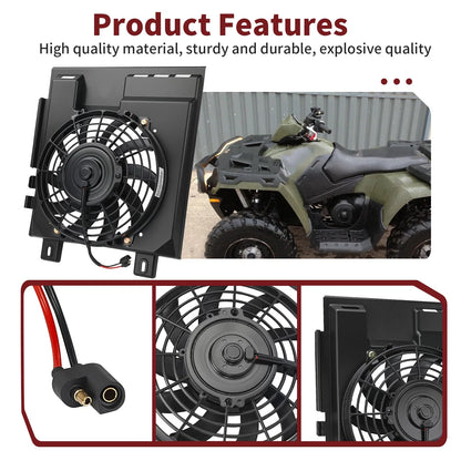 Radiator Cooling Fan w/ Shroud for Polaris Sportsman 400 500 (2000–2004)