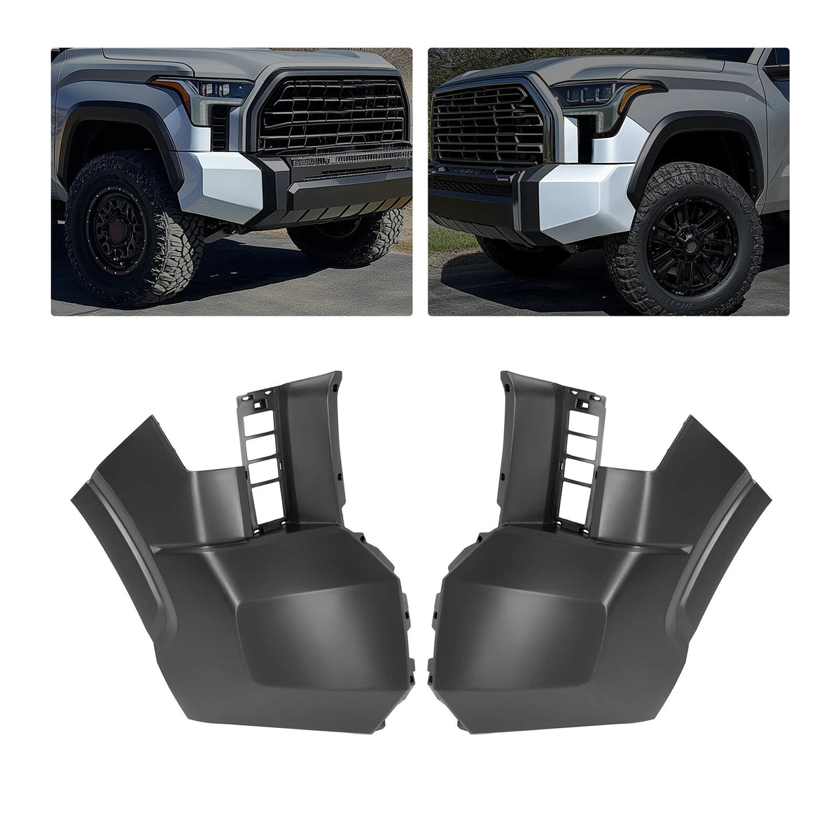 Front Bumper End Caps for Toyota Tundra (2022–2024) - CON-A000045, 52113-0C911, 52112-0C912