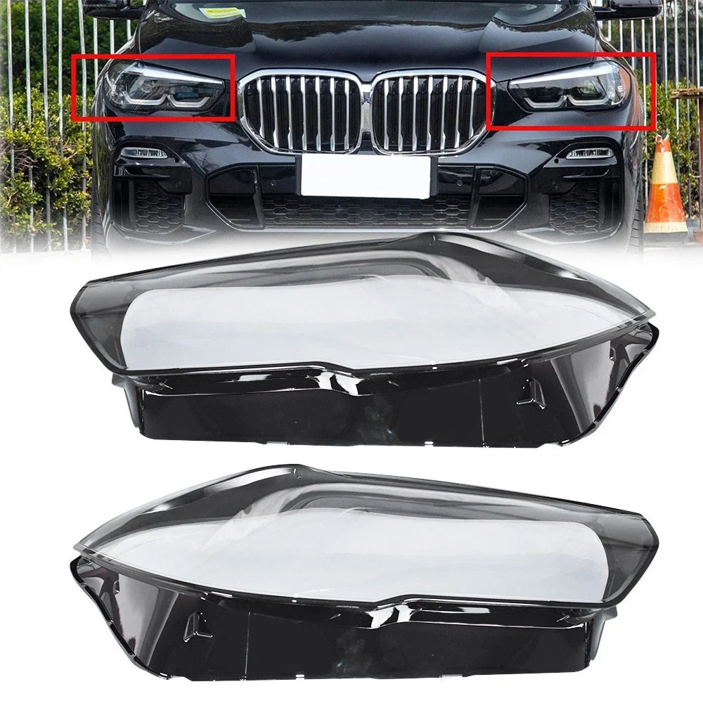 2X Headlight Lens Cover for BMW X5 X6 G05 G06 (2019–2022) Left & Right