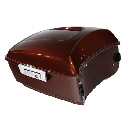 King Trunk for Harley Touring (2014–2025) Auburn Sunglo Black Hole Rich Bourbon