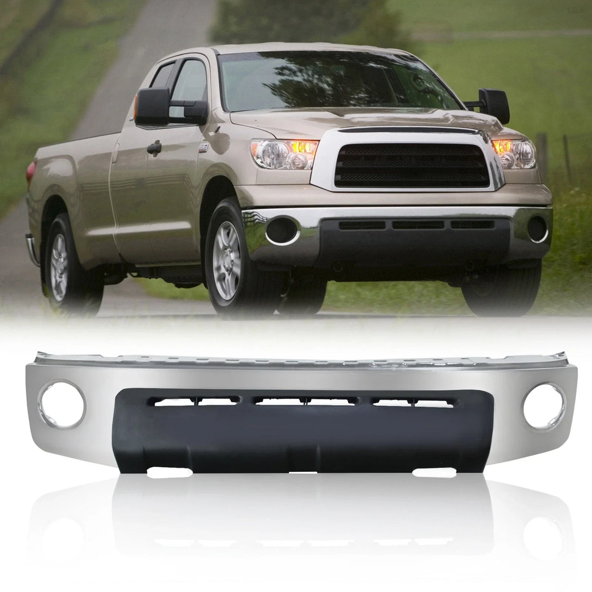 Chrome Steel Front Bumper Face Bar for Toyota Tundra (2007–2013)