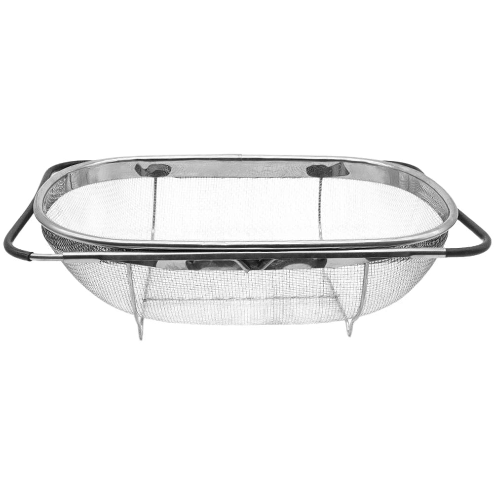 Stainless Steel Collapsible Drain Basket for Fruits Vegetables Rice