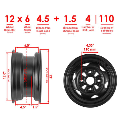 Celox Front Wheel Rim for Honda TRX520FE TRX520FM (2020–2026) RM104, 44650HR3A20ZA