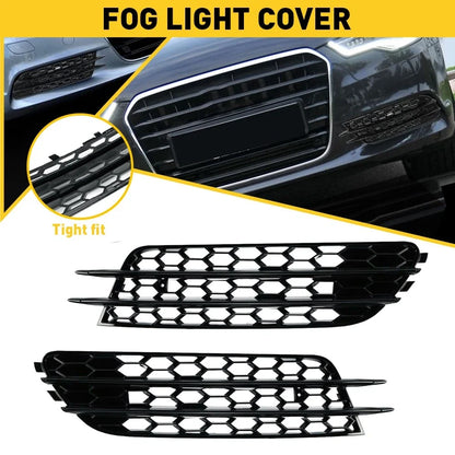 Pair Fog Light Lamp Cover Grille for Audi A6 C7 (2012–2015)