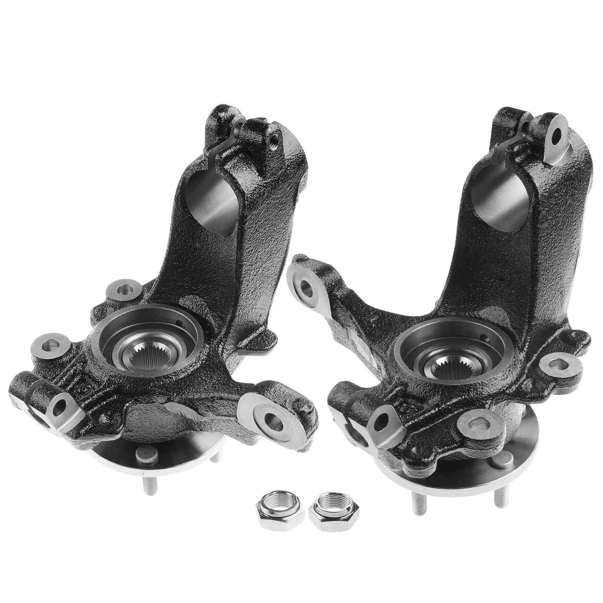 2X Front Steering Knuckle & Hub Bearing Assembly for Ford Focus (2012–2018) CV6Z3K186A, CV6Z1104A, BV6Z3K186D