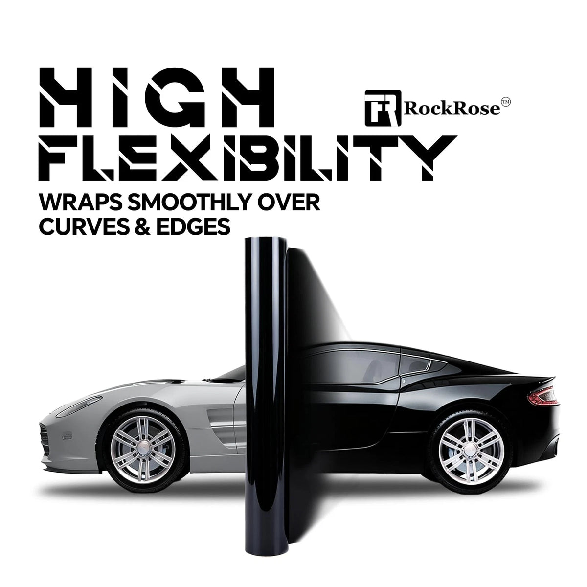 12 IN x 5FT Ultra Gloss Black Vinyl Wrap for Cars (2026)