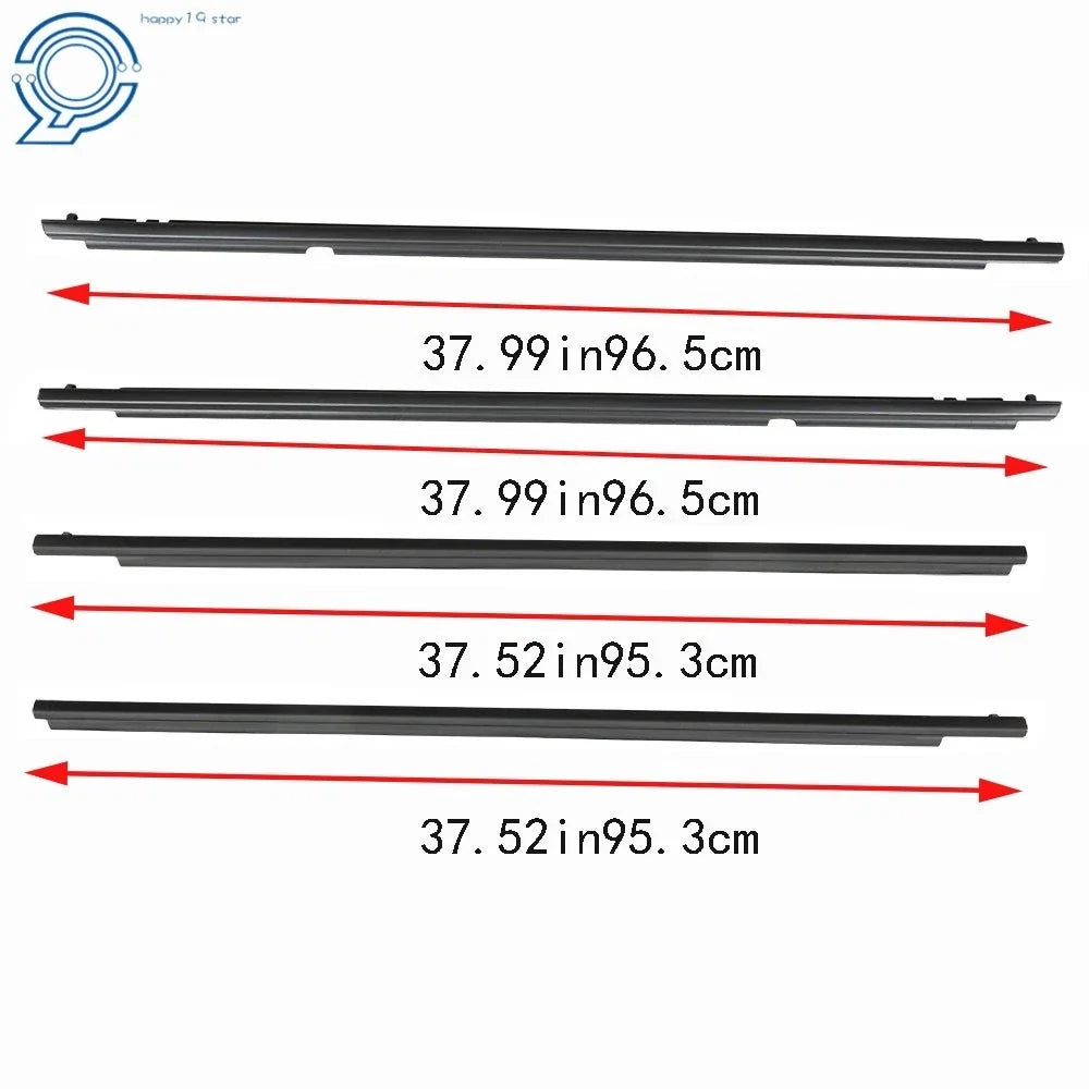 Set of 4 Door Weatherstrip Window Moulding Trim Seals for Toyota Corolla (2011)
