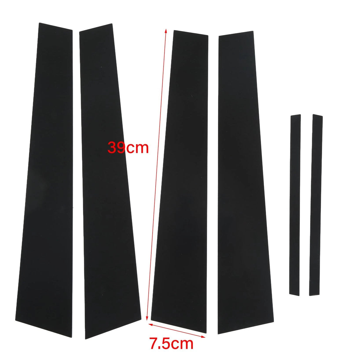 Set of 6 Charger Side Door Window Trim for Dodge (2011–2021) Gloss Black