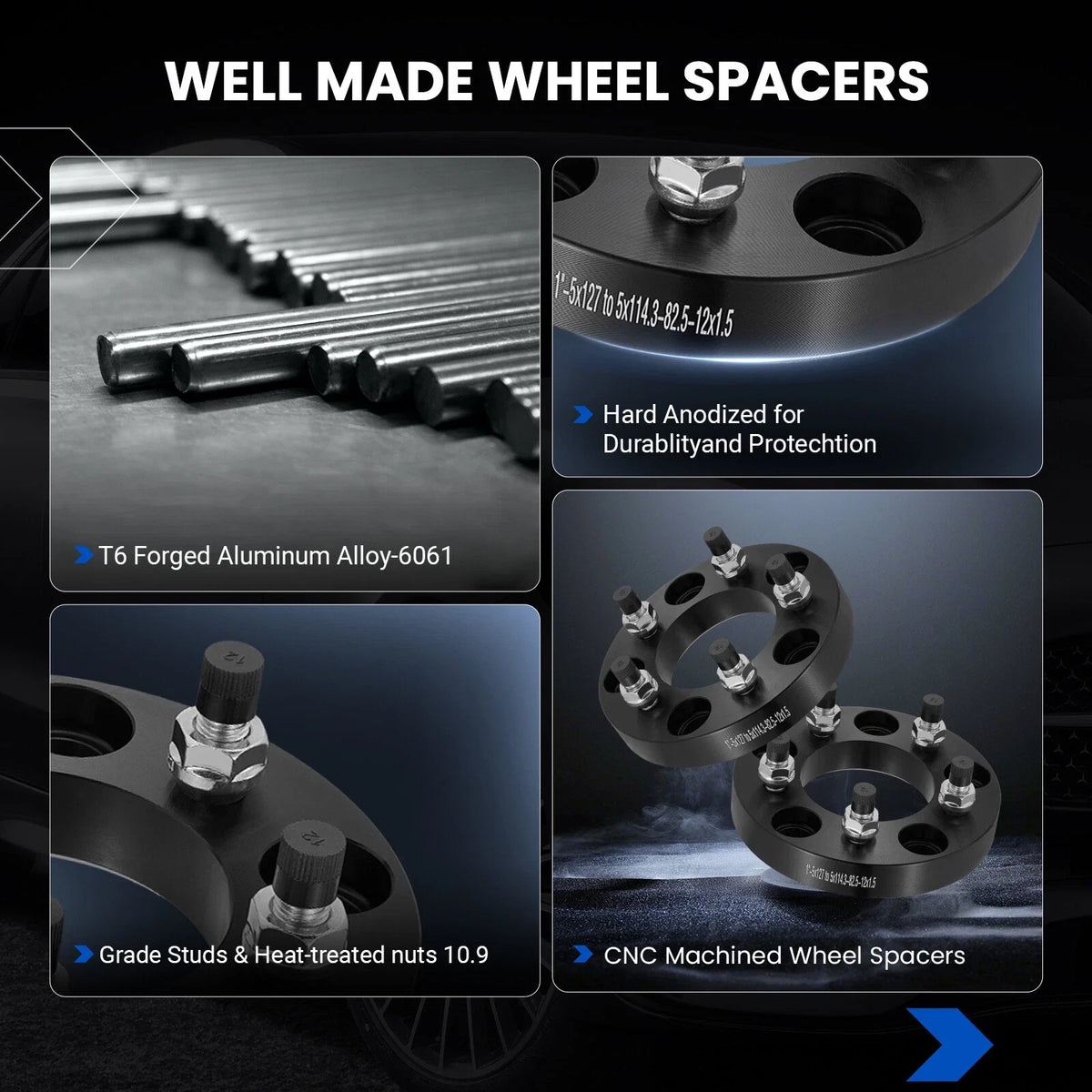 Wheel Spacer Adapter for 5x127 to 5x114.3 (M12x1.5 Stud) (2010–2020)