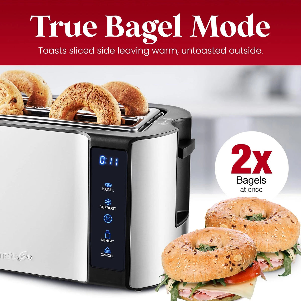 4 Slice Long Slot Toaster for Elite Gourmet ECT5322