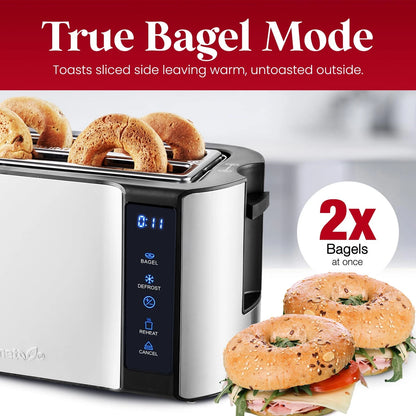 4 Slice Long Slot Toaster for Elite Gourmet ECT5322